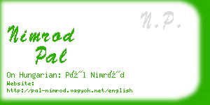 nimrod pal business card